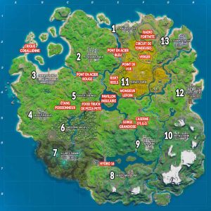 Carte Fortnite Chapitre Emplacements Lieux Notables Lieux Dits