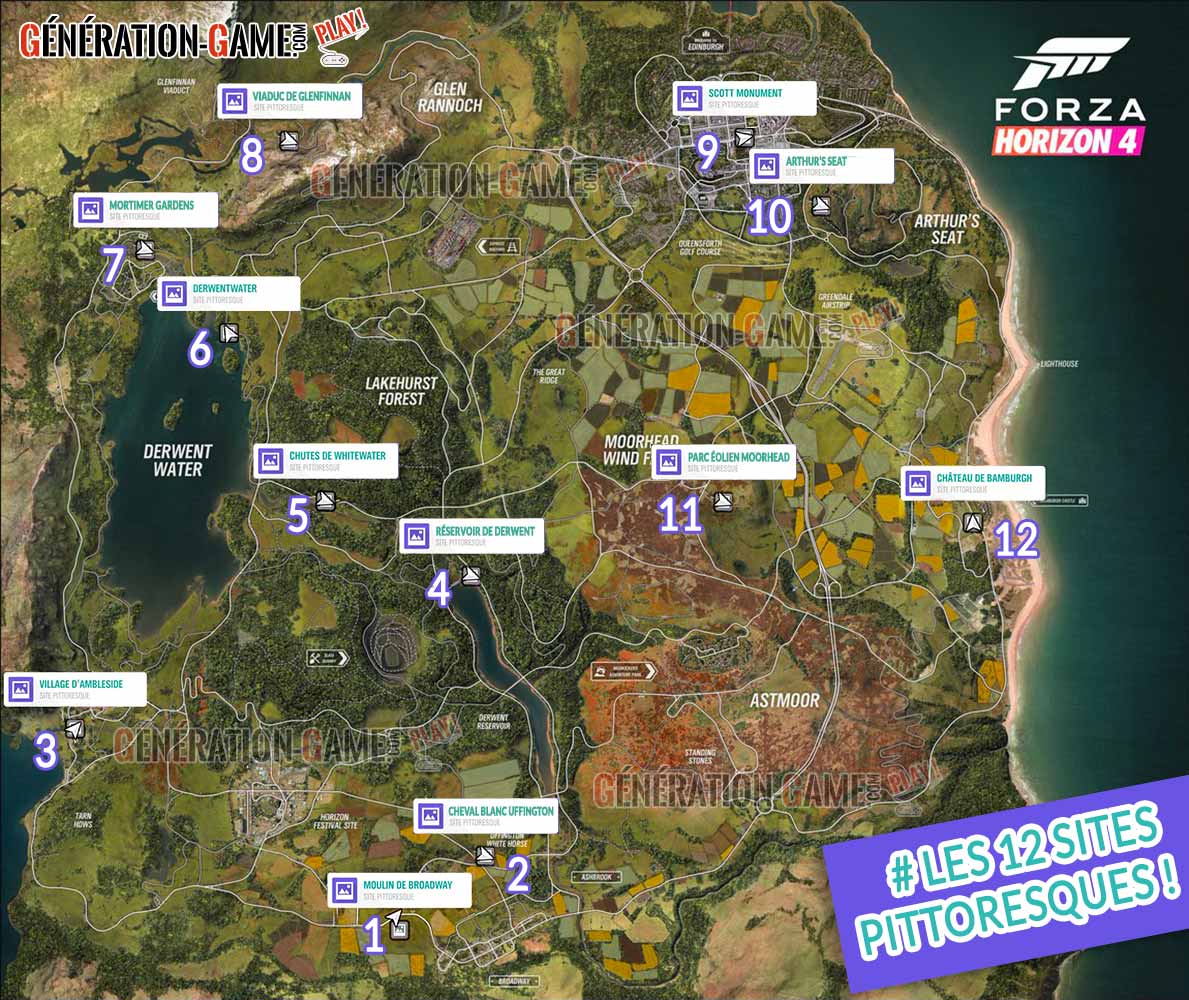 Forza Horizon 5 Landmarks Map