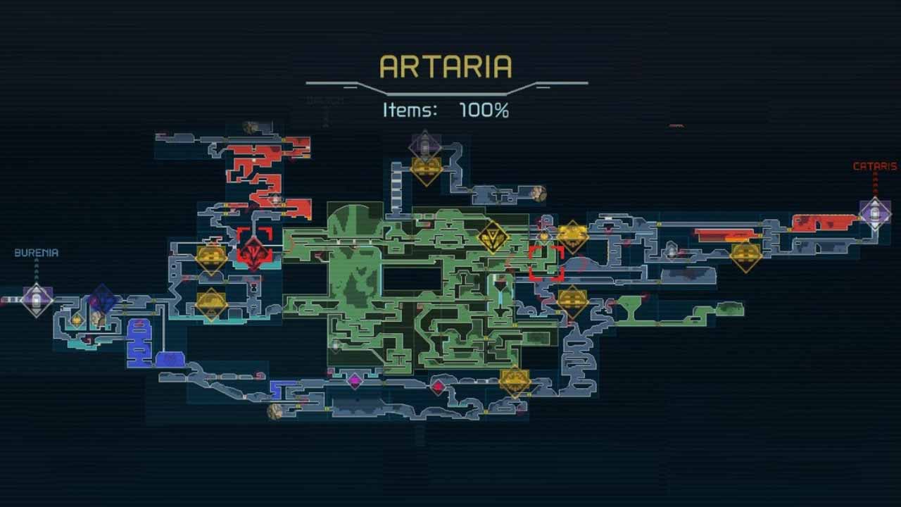 Metroid Dread Artaria Map